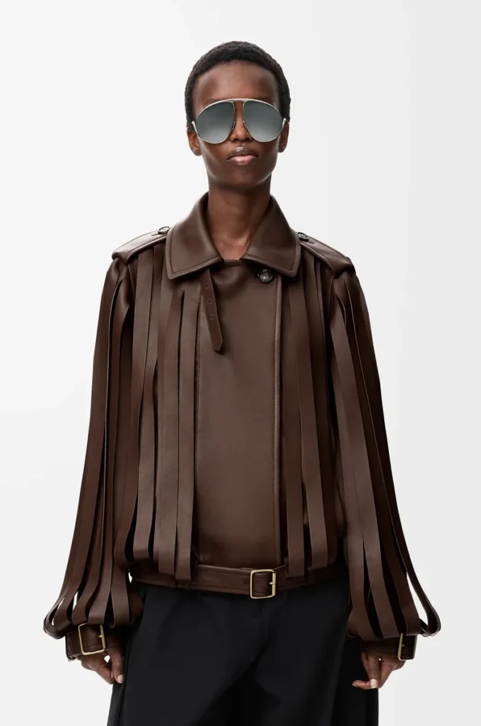 Jacket in nappa lambskin Brown Jacket in nappa lambskin Brown