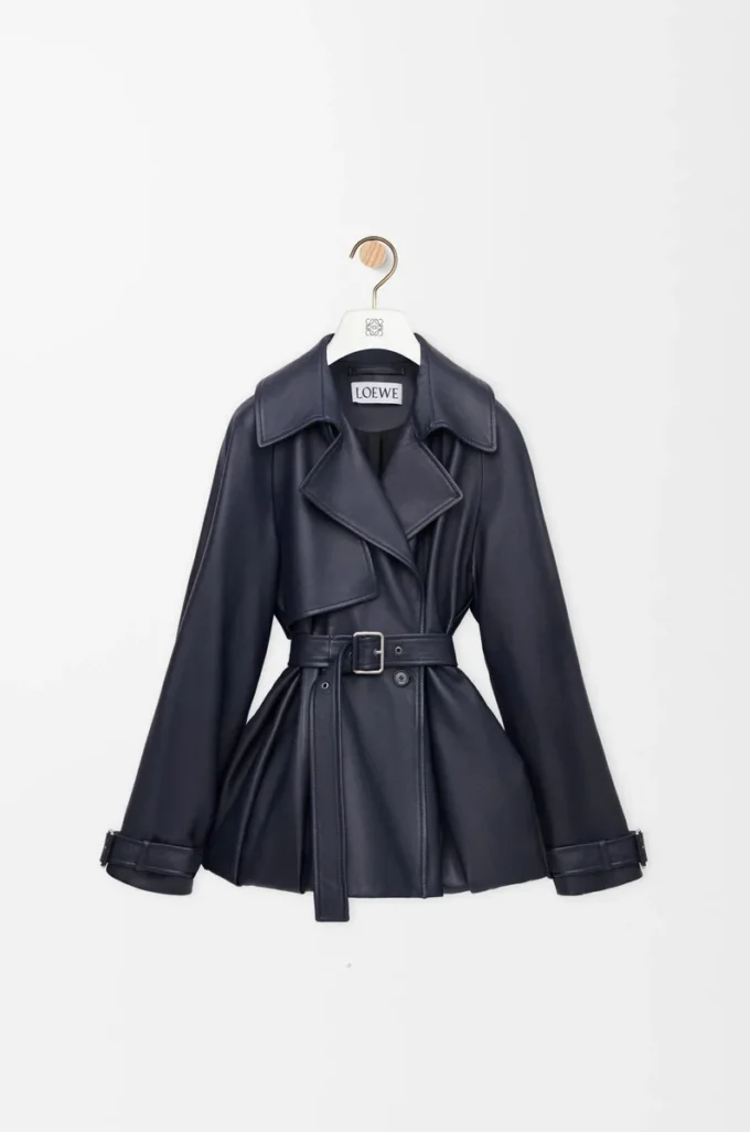 Jacket in nappa lambskin Navy Blue Jacket in nappa lambskin Navy Blue