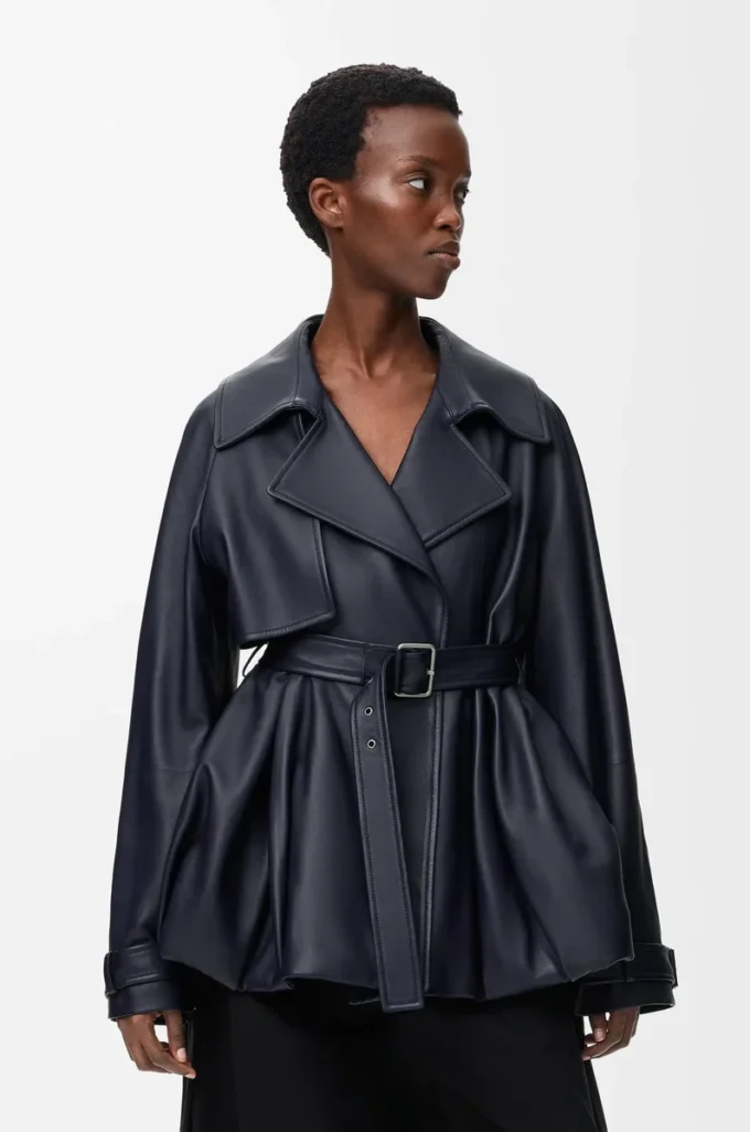 Jacket in nappa lambskin Navy Blue Jacket in nappa lambskin Navy Blue