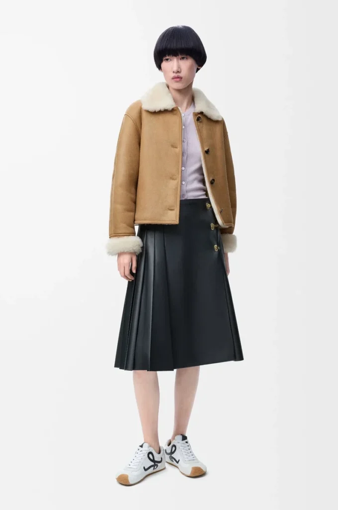 Jacket in shearling Camel Jacket in shearling Camel