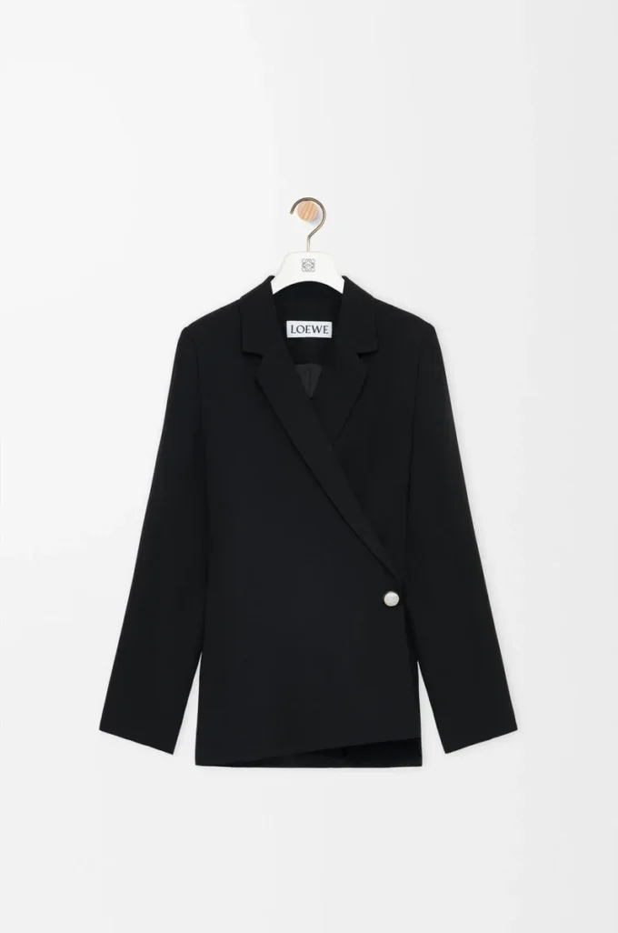 Jacket in stretch viscose blend Black Jacket in stretch viscose blend Black