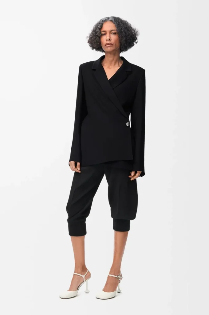 Jacket in stretch viscose blend Black Jacket in stretch viscose blend Black