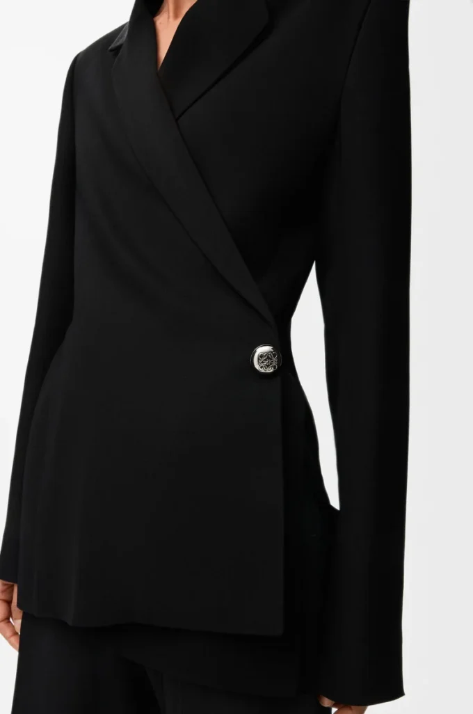 Jacket in stretch viscose blend Black Jacket in stretch viscose blend Black