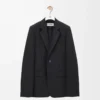 Jacket in wool and silk Black