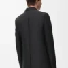 Jacket in wool and silk Black