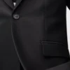 Jacket in wool and silk Black
