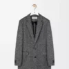 Jacket in wool blend Black/White