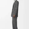 Jacket in wool blend Black/White