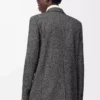 Jacket in wool blend Black/White