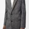 Jacket in wool blend Black/White