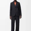 Jacket in wool Dark Navy Blue