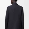 Jacket in wool Dark Navy Blue