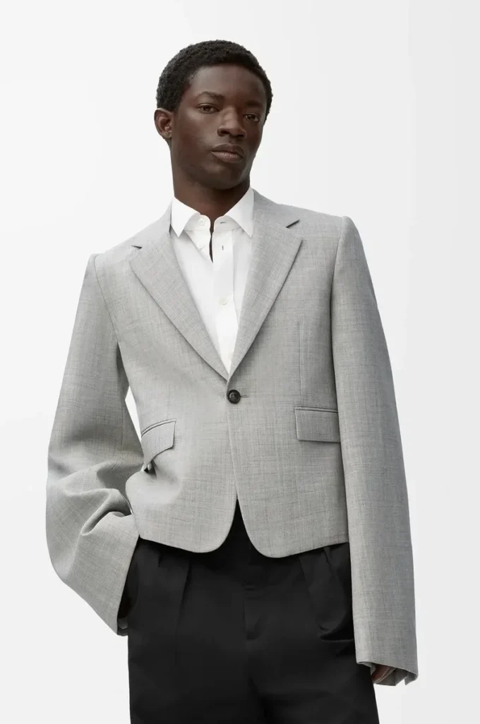 Jacket in wool Grey