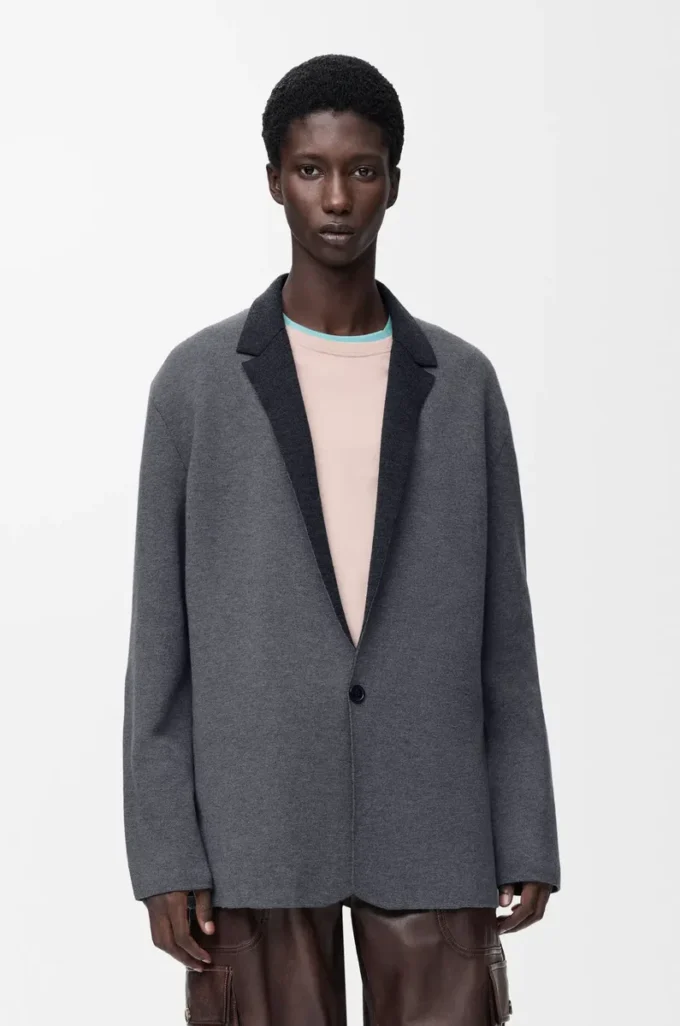 Jacket in wool Grey Melange