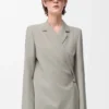 Jacket in wool Light Beige Melange Jacket in wool Light Beige Melange
