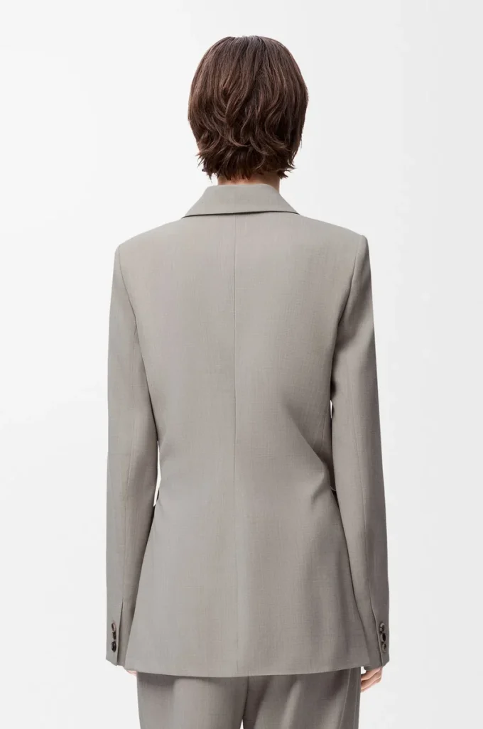 Jacket in wool Light Beige Melange Jacket in wool Light Beige Melange