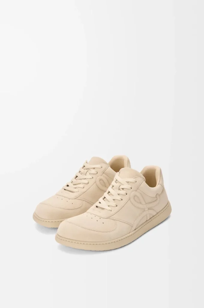 Jambo sneaker in suede calfskin Oat Milk