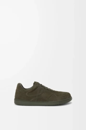 Jambo sneaker in suede calfskin Olive Green