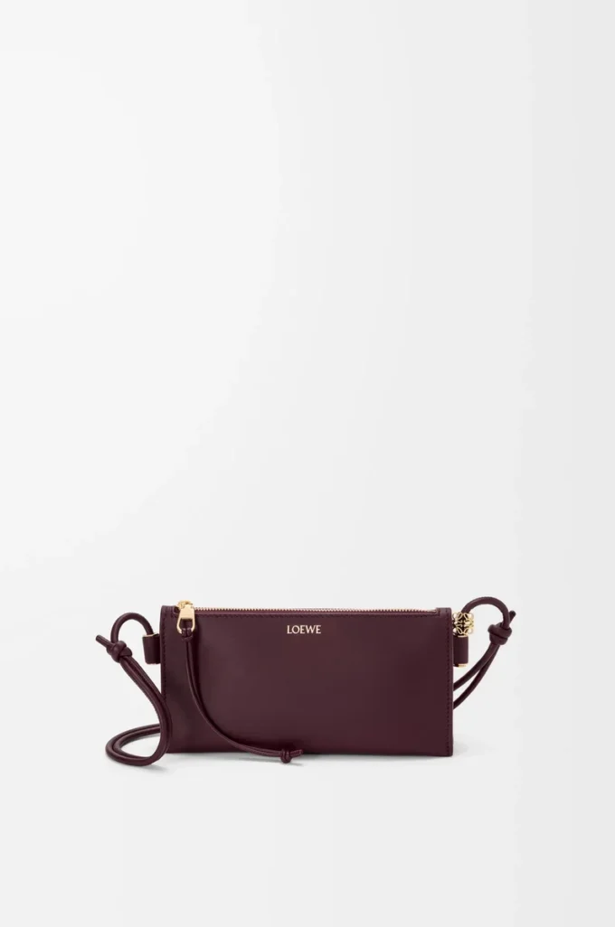Joya pouch in nappa calfskin Dark Burgundy