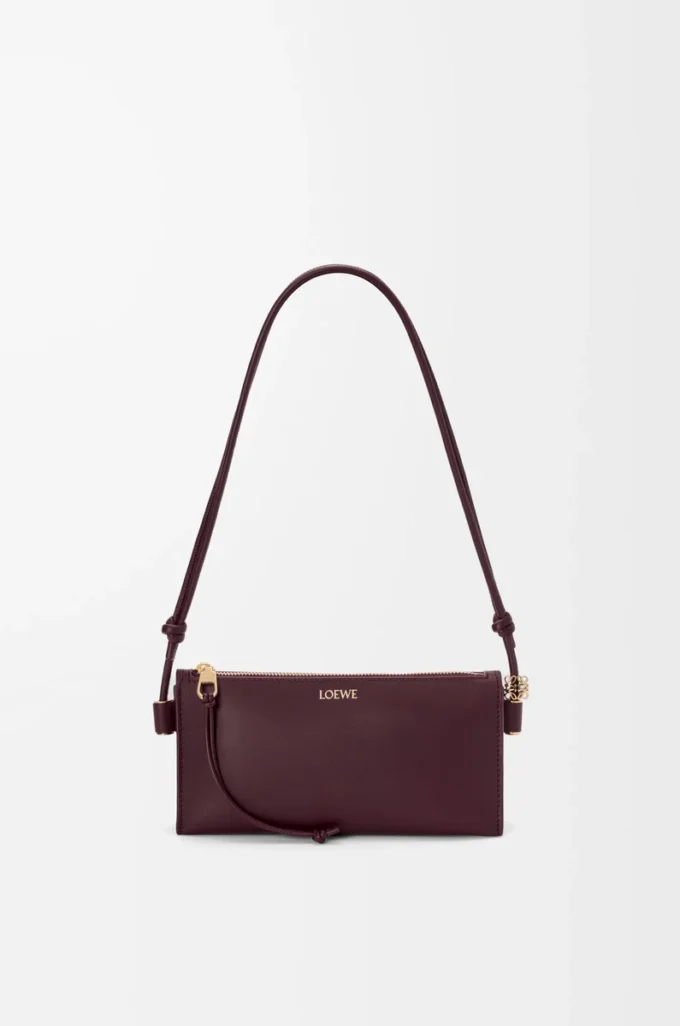 Joya pouch in nappa calfskin Dark Burgundy