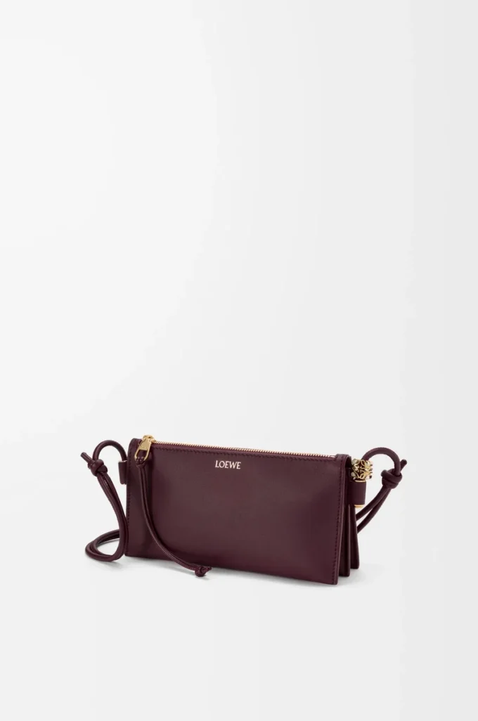 Joya pouch in nappa calfskin Dark Burgundy