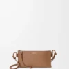 Joya pouch in nappa calfskin Mocha