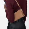 Joya pouch in nappa calfskin Mocha