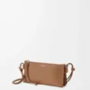 Joya pouch in nappa calfskin Mocha