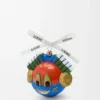 Knight Cat bauble in blown glass Red/Blue Knight Cat bauble in blown glass Red/Blue