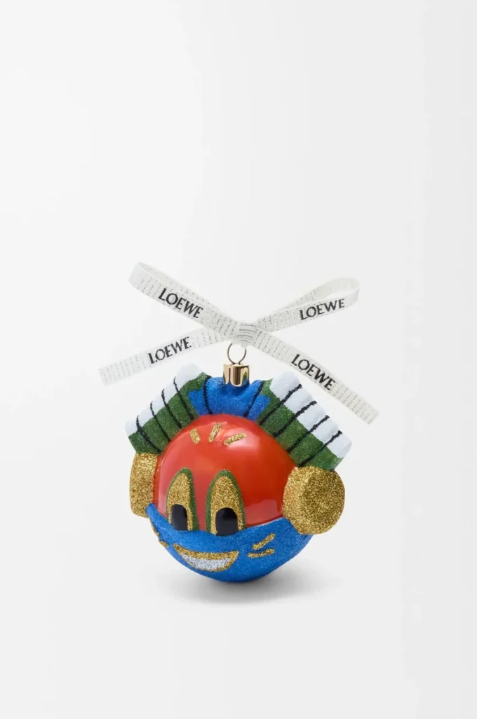 Knight Cat bauble in blown glass Red/Blue Knight Cat bauble in blown glass Red/Blue