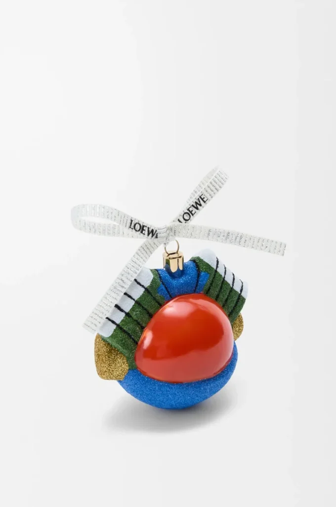 Knight Cat bauble in blown glass Red/Blue Knight Cat bauble in blown glass Red/Blue