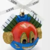 Knight Cat bauble in blown glass Red/Blue Knight Cat bauble in blown glass Red/Blue