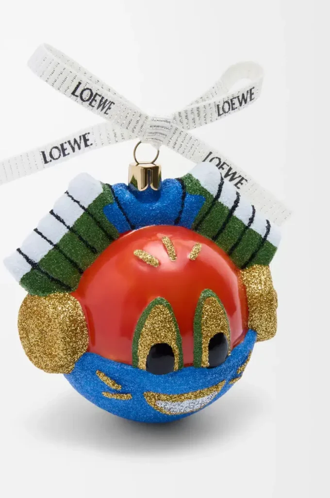 Knight Cat bauble in blown glass Red/Blue Knight Cat bauble in blown glass Red/Blue