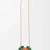 Knight Cat clutch in metal and nappa lambskin Sunrise Orange