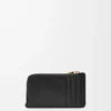 Knot coin cardholder in shiny nappa calfskin Black/Squirrel Knot coin cardholder in shiny nappa calfskin Black/Squirrel