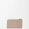 Knot coin cardholder in shiny nappa calfskin Clay/Plum Knot coin cardholder in shiny nappa calfskin Clay/Plum
