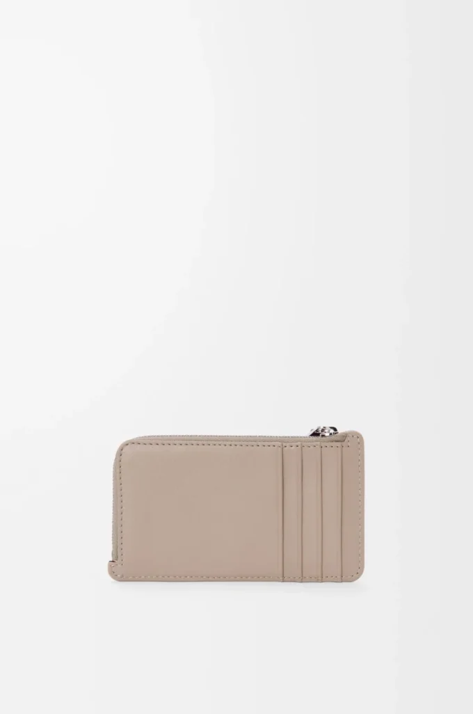 Knot coin cardholder in shiny nappa calfskin Clay/Plum Knot coin cardholder in shiny nappa calfskin Clay/Plum