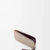 Knot coin cardholder in shiny nappa calfskin Clay/Plum Knot coin cardholder in shiny nappa calfskin Clay/Plum