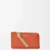 Knot coin cardholder in shiny nappa calfskin Maple/Papercraft Knot coin cardholder in shiny nappa calfskin Maple/Papercraft