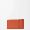 Knot coin cardholder in shiny nappa calfskin Maple/Papercraft Knot coin cardholder in shiny nappa calfskin Maple/Papercraft