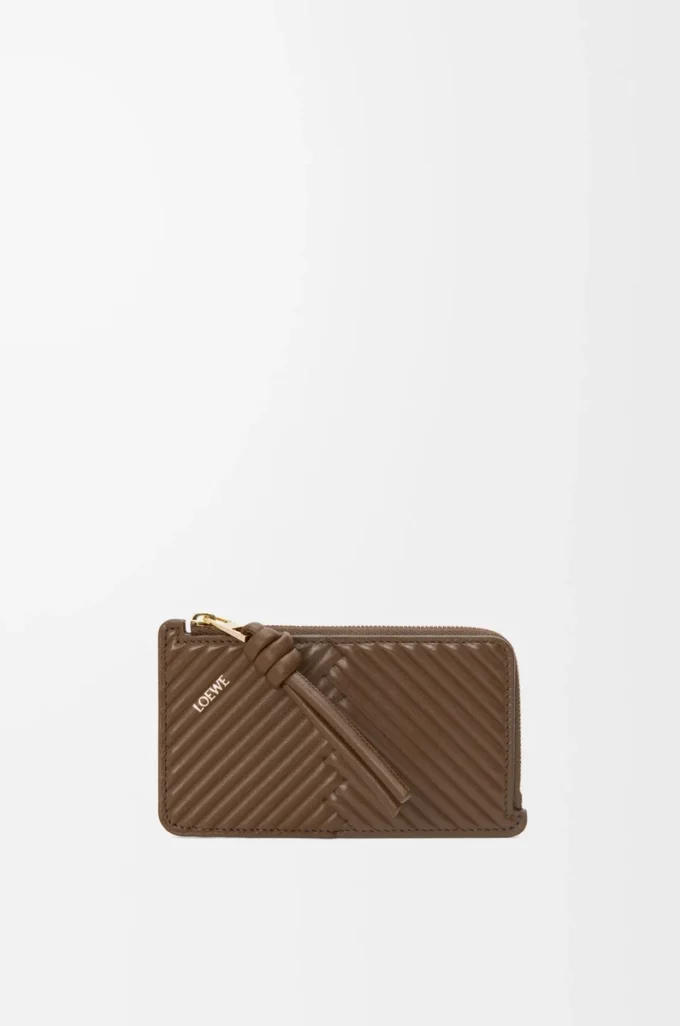 Knot coin cardholder in shiny nappa calfskin Tundra Knot coin cardholder in shiny nappa calfskin Tundra
