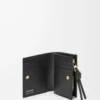 Knot compact wallet in eel Black Knot compact wallet in eel Black