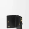 Knot compact wallet in eel Black Knot compact wallet in eel Black