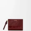 Knot compact wallet in eel Dark Burgundy Knot compact wallet in eel Dark Burgundy