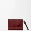Knot compact wallet in eel Dark Burgundy Knot compact wallet in eel Dark Burgundy