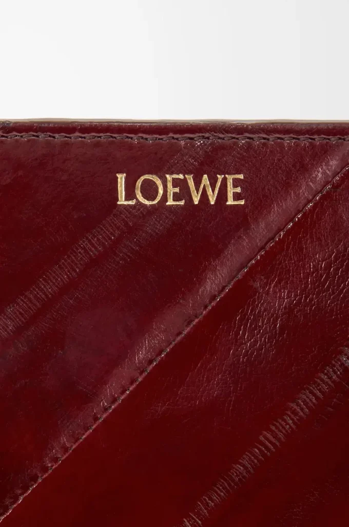 Knot compact wallet in eel Dark Burgundy Knot compact wallet in eel Dark Burgundy