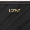Knot slim zip around wallet in eel Black