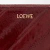 Knot slim zip around wallet in eel Dark Burgundy