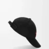 L patch cap in cotton Black