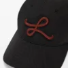 L patch cap in cotton Black